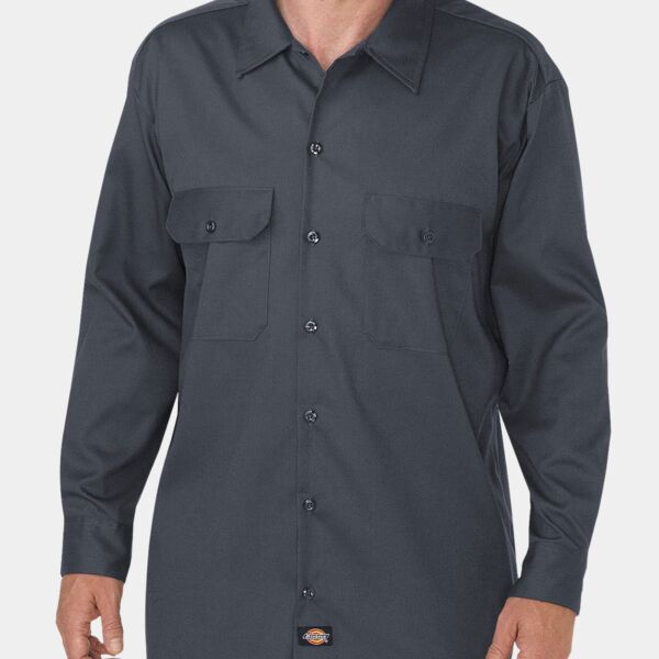 Men's FLEX Relaxed Fit Long-Sleeve Twill Work Shirt Thumbnail